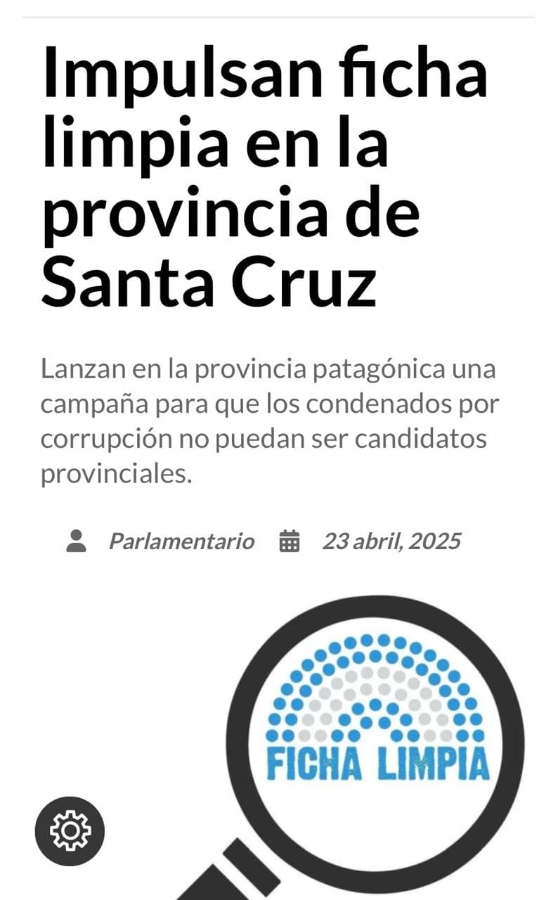 Fundación Sur Santa Cruz impulsa Ficha Limpia en Santa Cruz